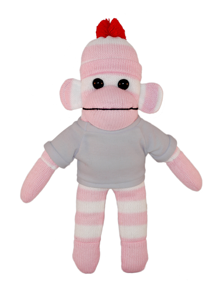 Pink Sock Monkey with Tee 9