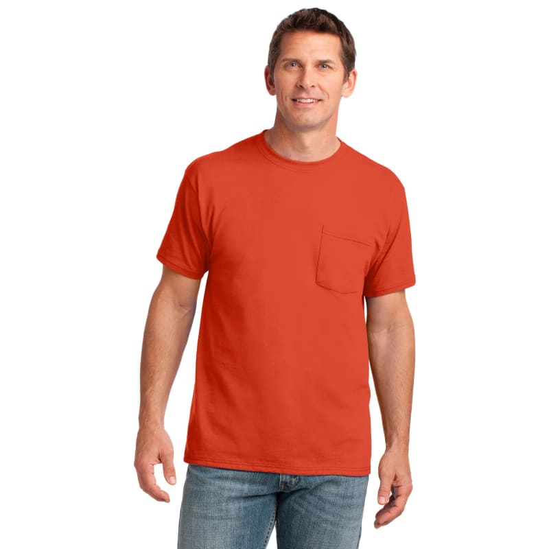 Port & Company Core Cotton Pocket Tee. 17