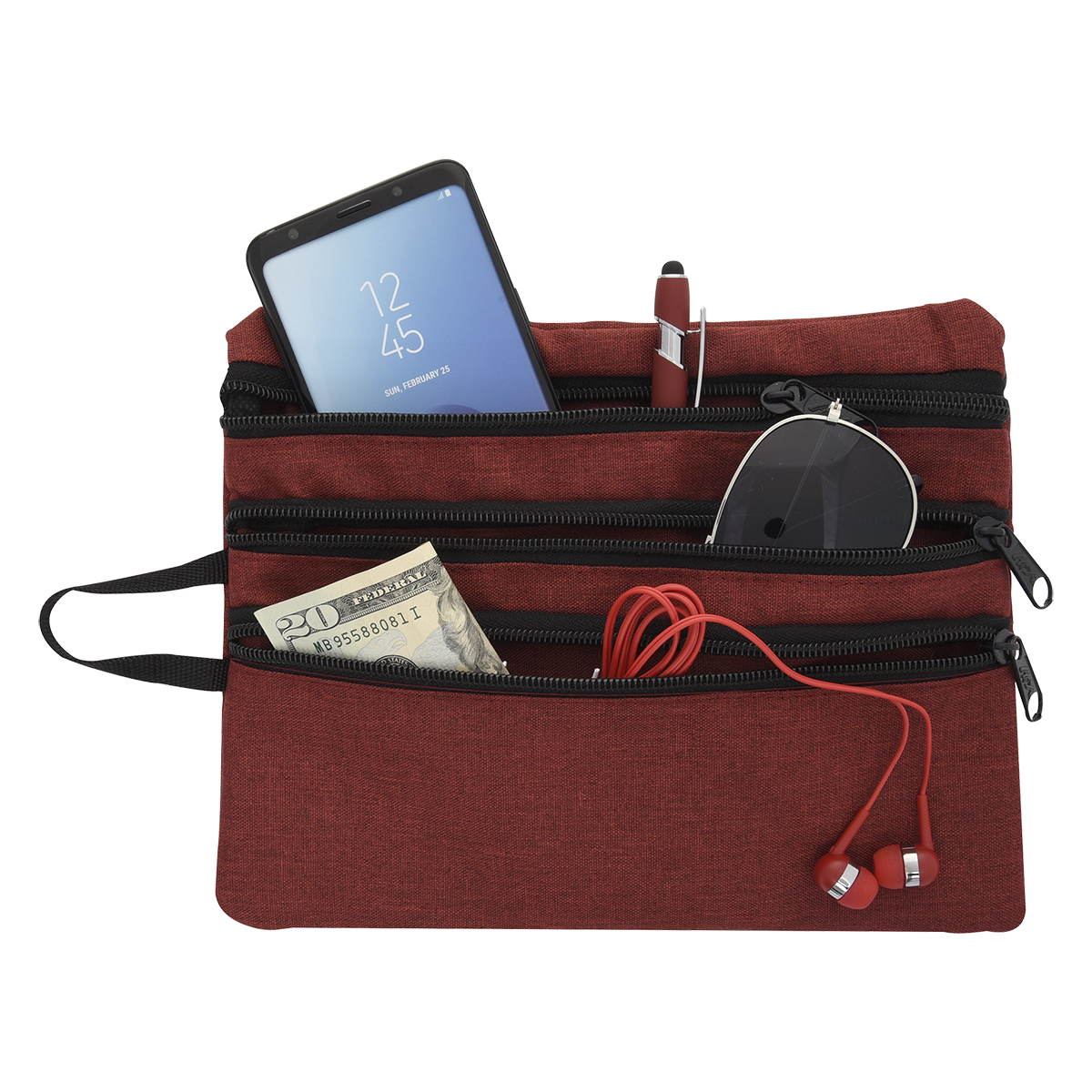Heathered Tech Accessory Travel Bag 14