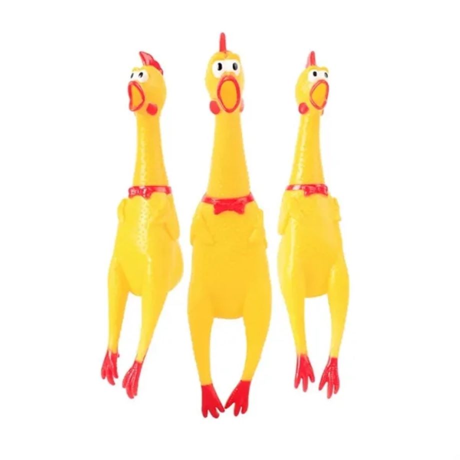 Large Rubber Squeezey Screaming Chicken Toys 1