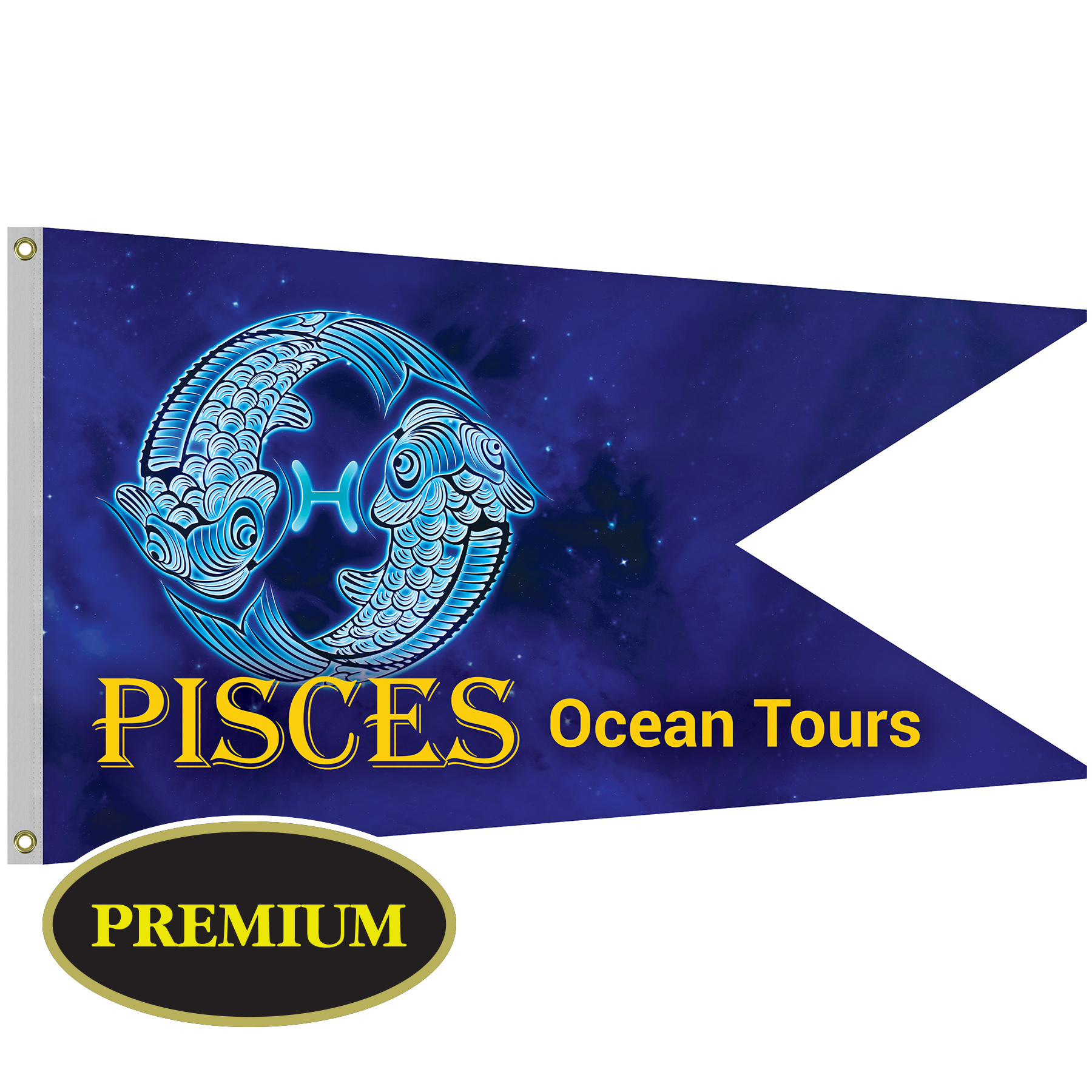 Single Reverse Knitted Polyester Swallowtail Boat Flag (36"x60") 11