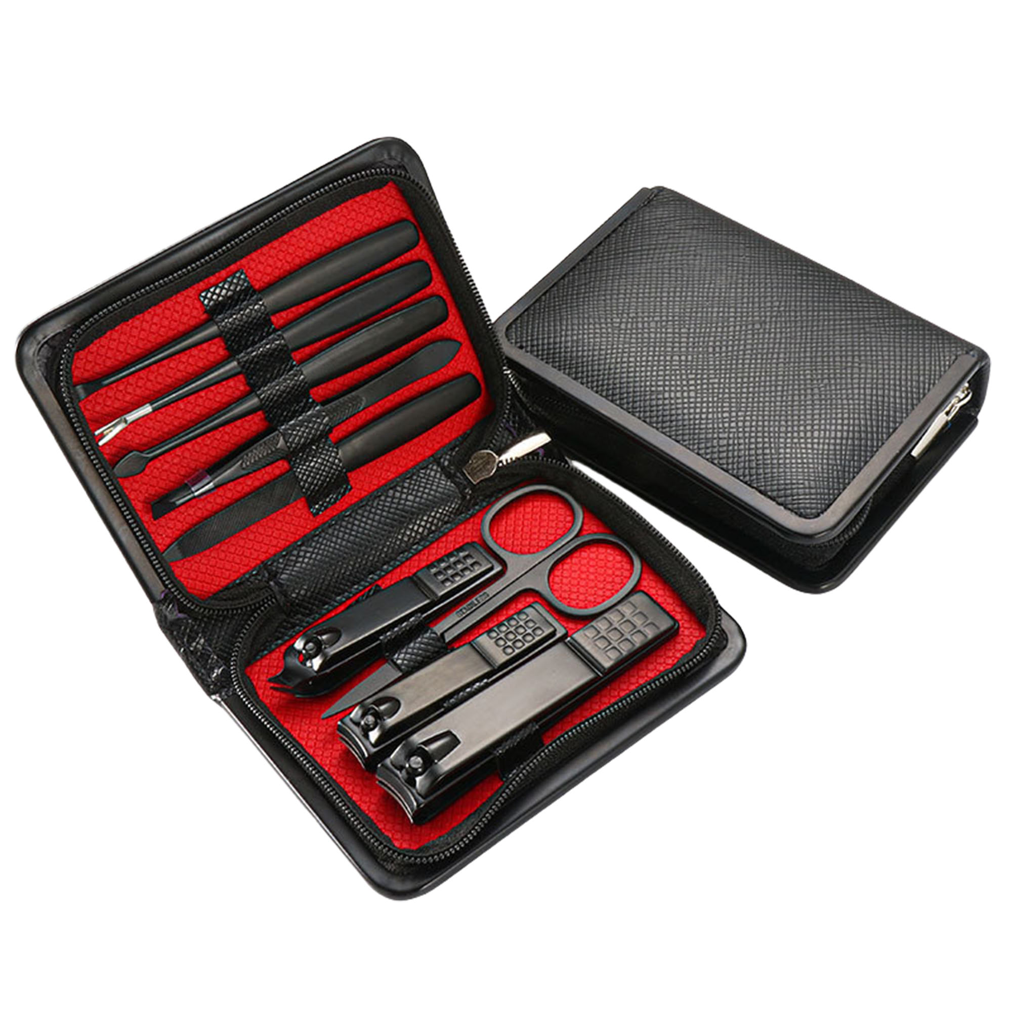 9-Piece Stainless Steel Black Nail Clipper Set, 2