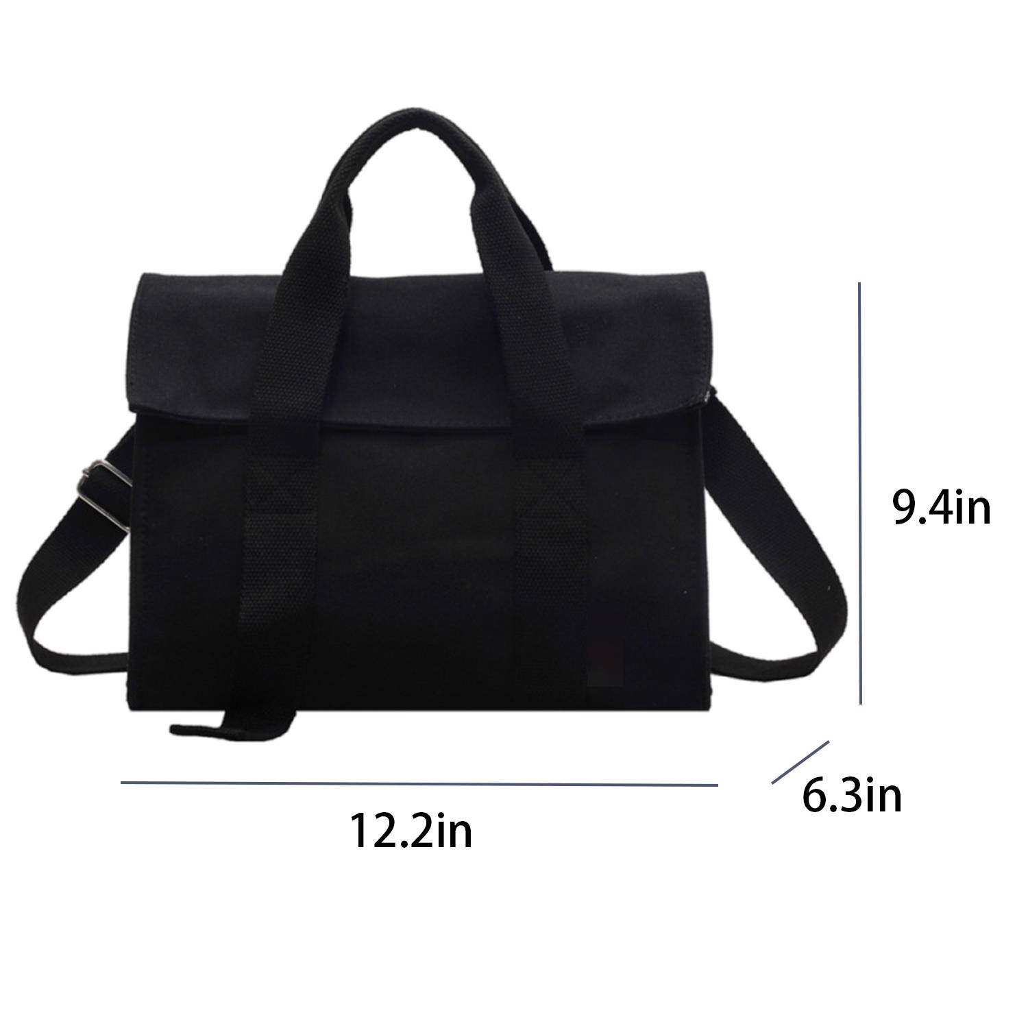 Canvas Crossbody Bag Simple Solid Color Handbag for Women 6