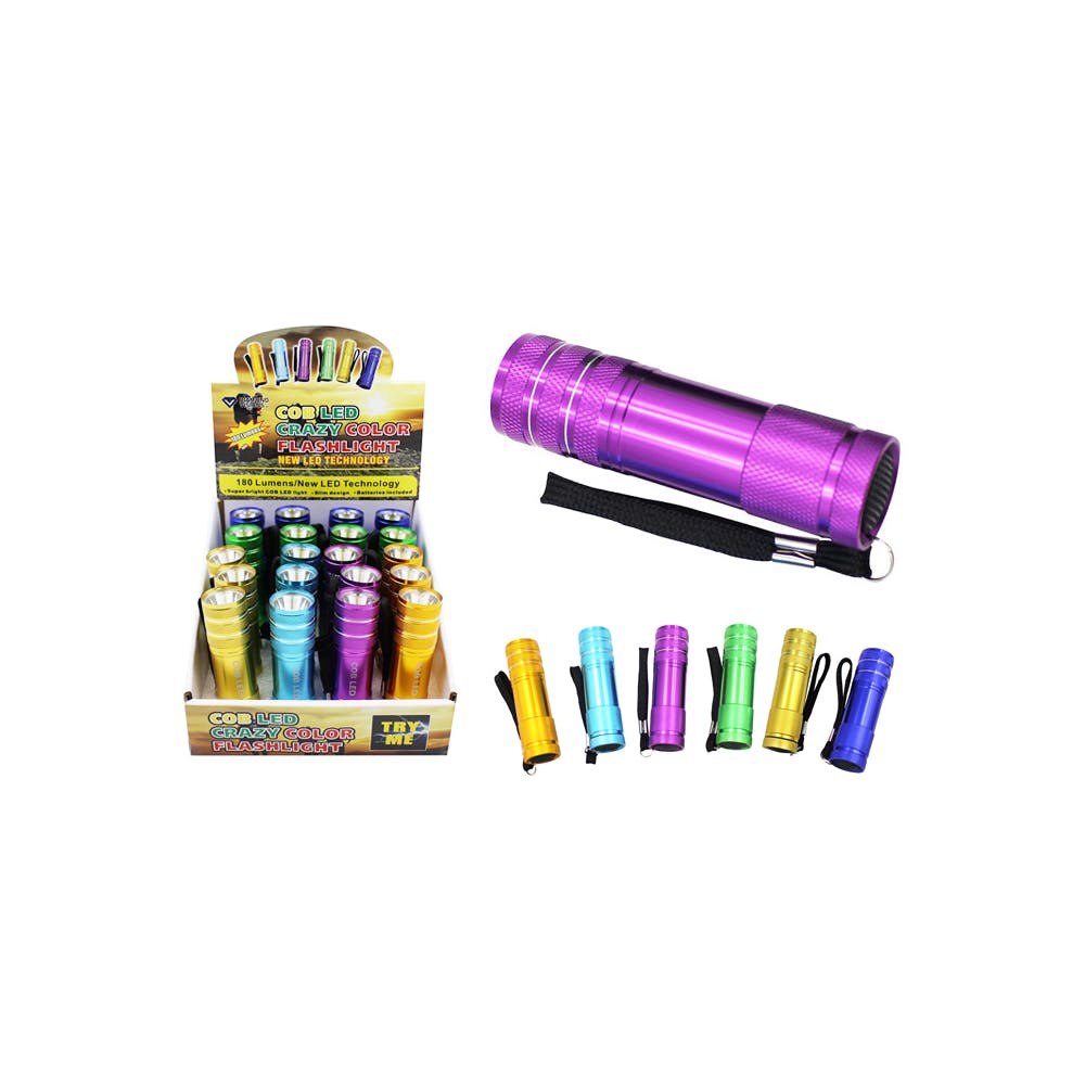 COB LED Metal Flashlights Assorted 2