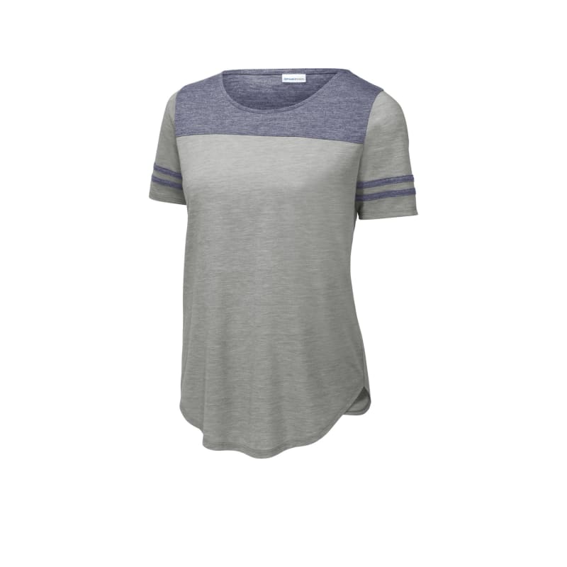 Sport-Tek Women's PosiCharge Tri-Blend Wicking Fan Tee. 6