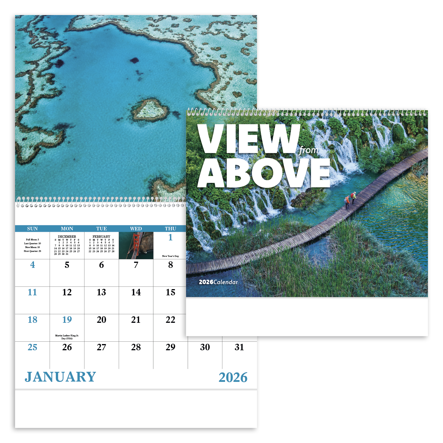 Good Value™ View from Above - Spiral Calendar 17