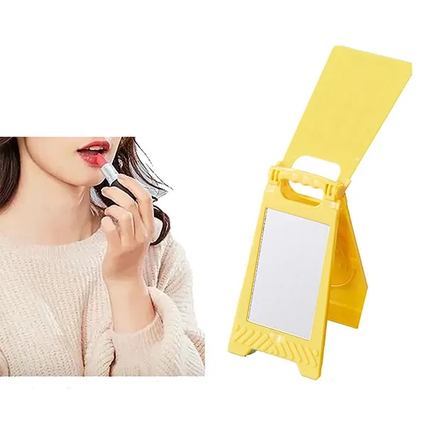 Portable Foldable Warning Sign Phone Holder Stand w/Mirror 8