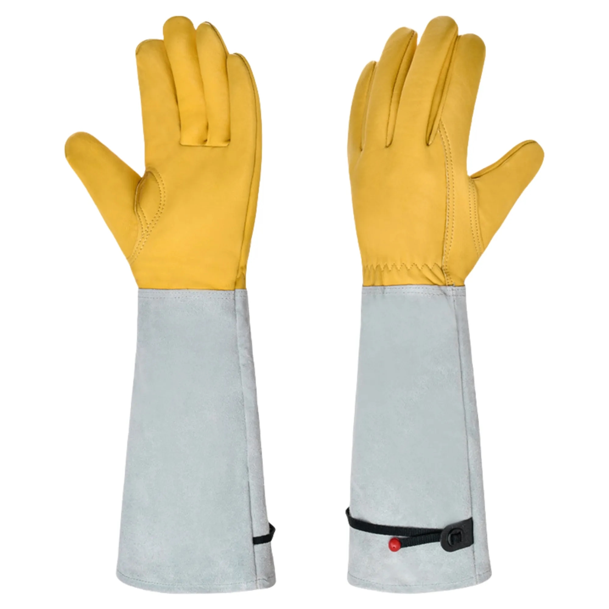 Long-Cuff Cowhide Protective Gloves 10