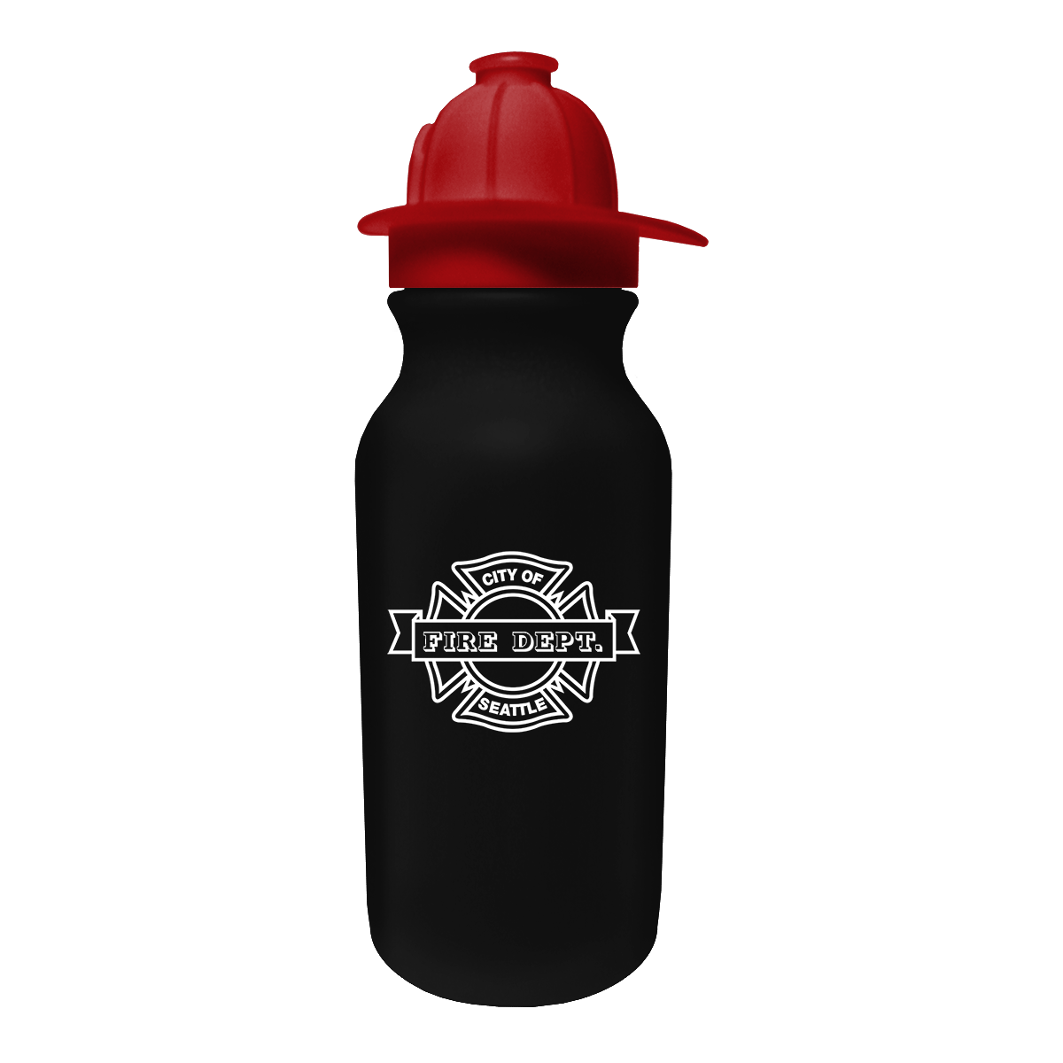 20 oz. Value Cycle Bottle w/Fireman Helmet Push'n Pull Cap 4
