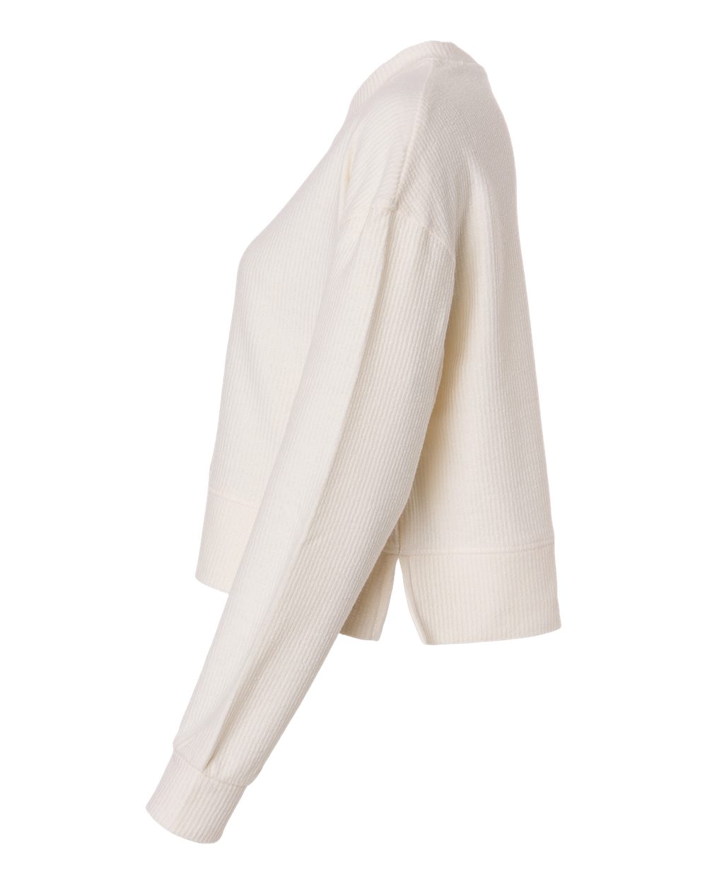 Women's Ribbed Knit Cropped Boxy Crew - BW5102 35