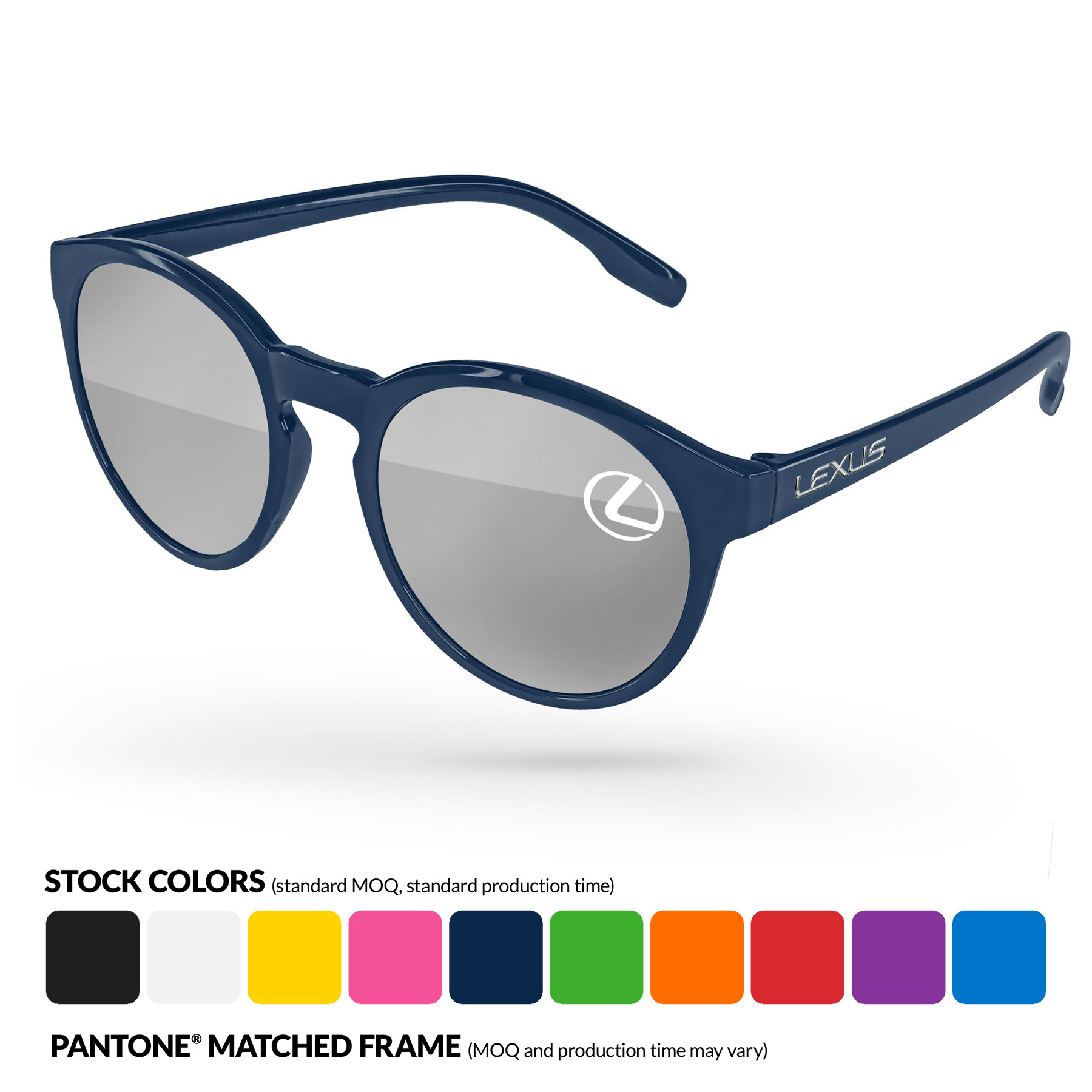 Vicky Mirror Sunglasses w/ 1 Color Lens Imprint & Full Color Temple Imprint 6