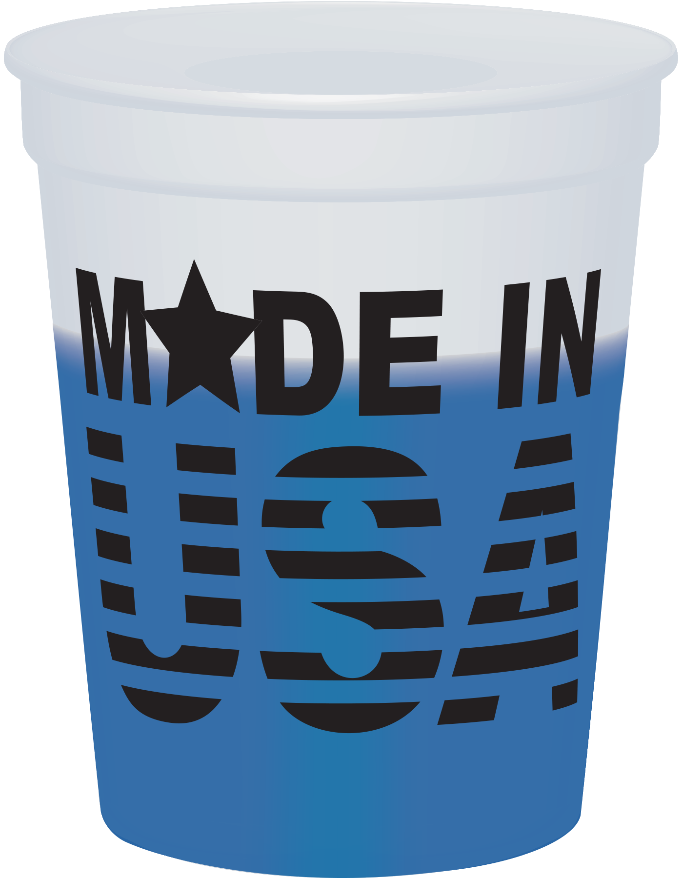 16 oz. Smooth Mood Stadium Cup (Natural To Color) - Silkscreen