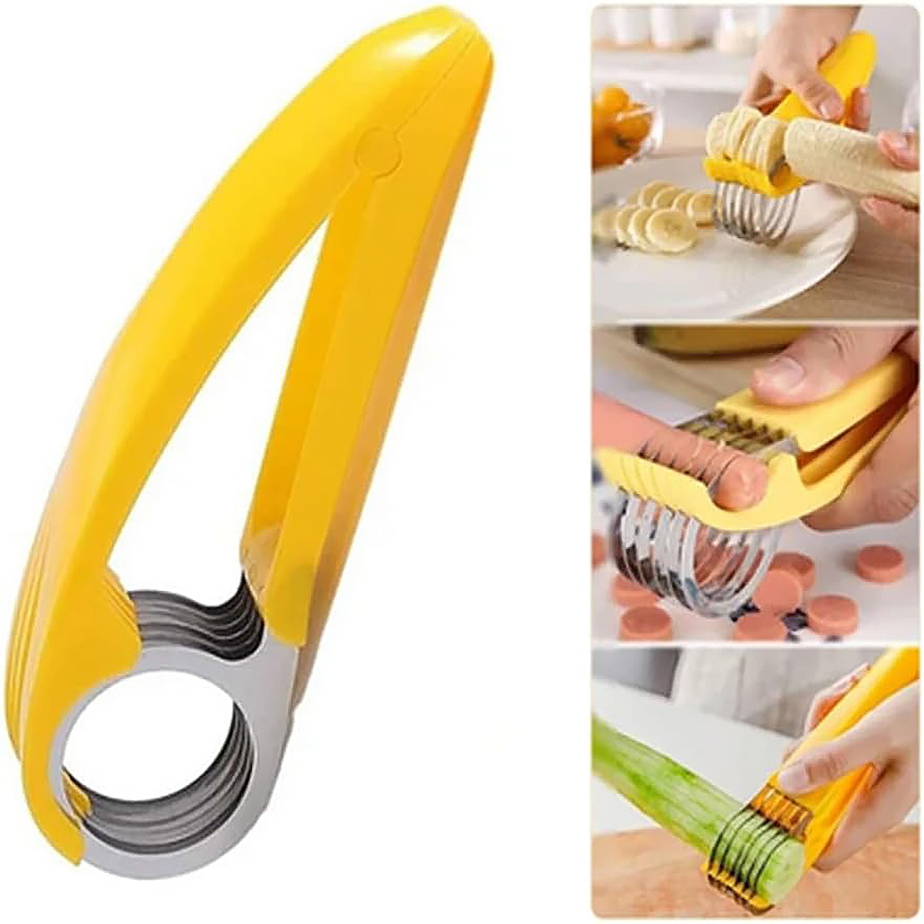 Stainless Steel Fruit Cutting Tool Banana Ham Slicer 5