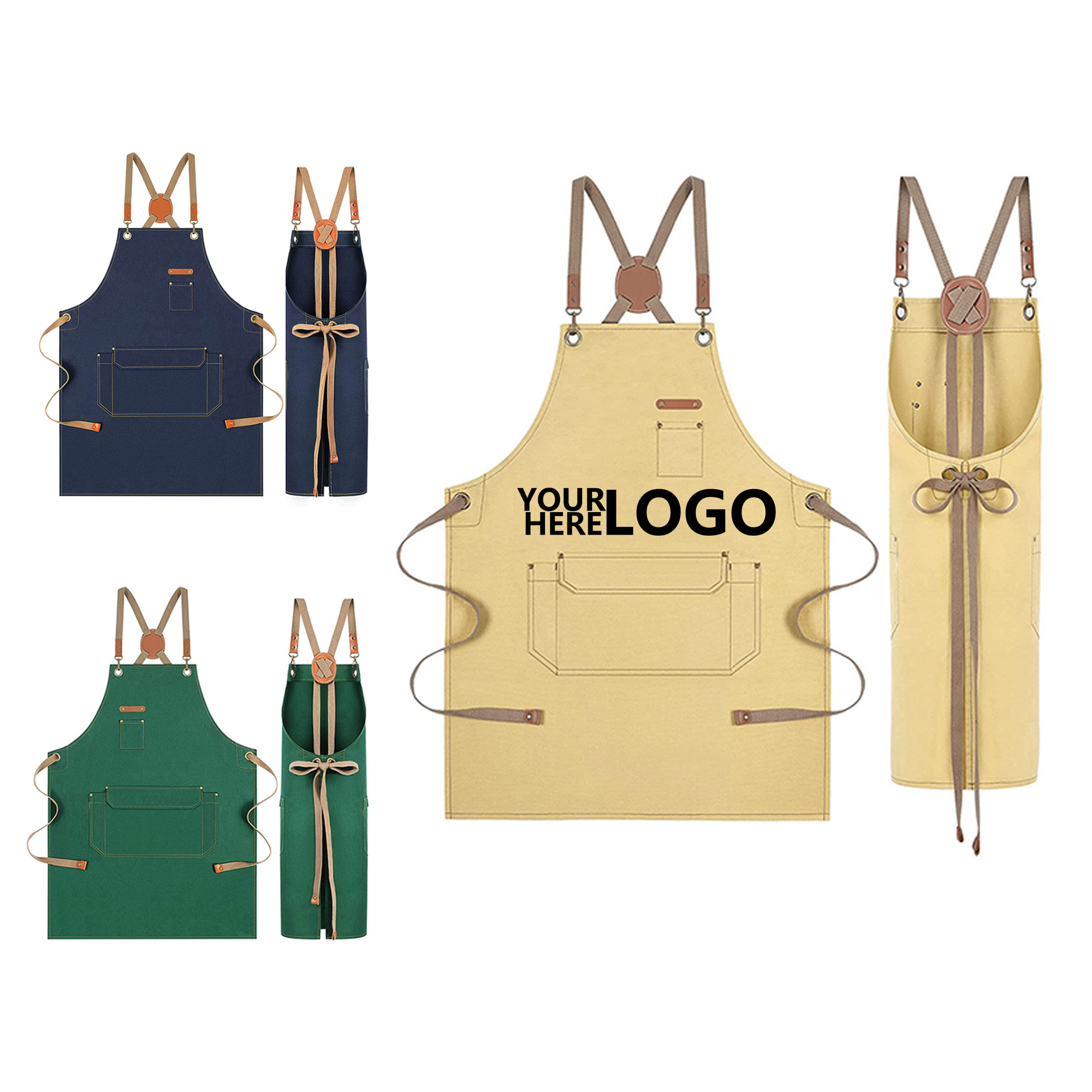 8oz Customizable Vintage Canvas Apron 3