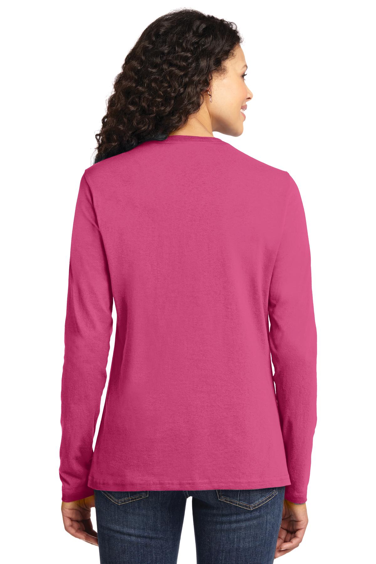 Port & Co Women's Long Sleeve Core Cotton Tee. LPC54LS 22
