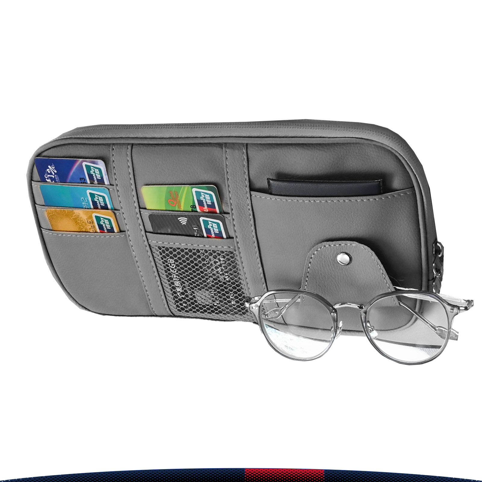 Lomi PU Leather Car Glasses Organizer 4
