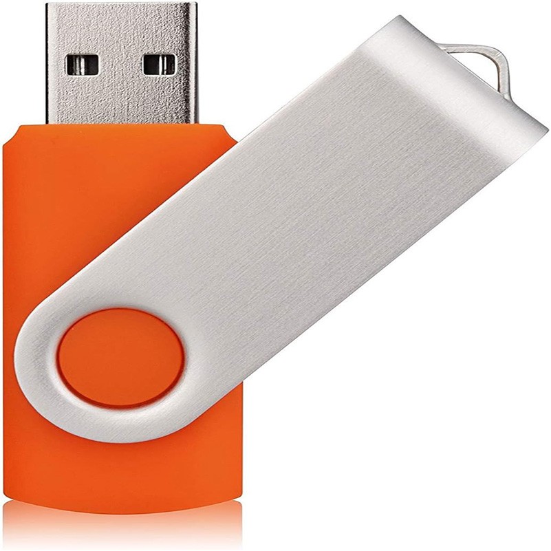Plastic USB Flash Drive W/ Metal Swivel Cover (512MB) 8