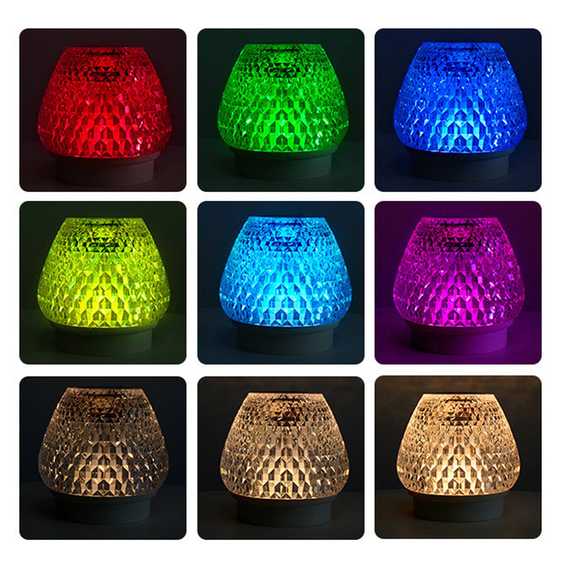 LED Bluetooth Speaker Crystal Desk Lamps 3