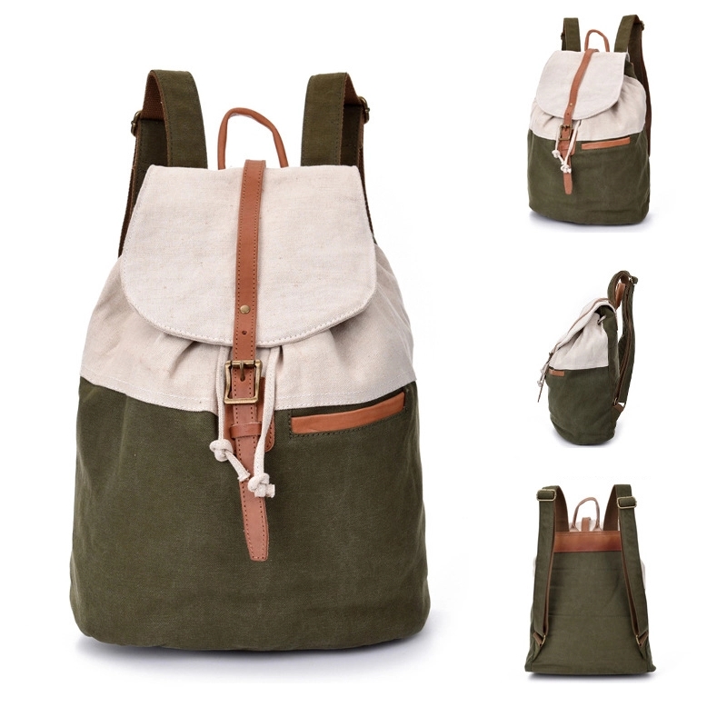 Drawstring Canvas Backpack 6