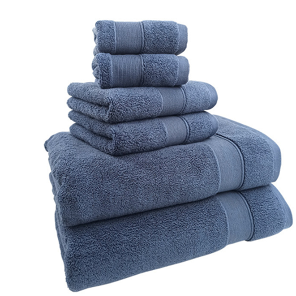 6 Piece Soft And Plush Cotton Bath Towel Set 5