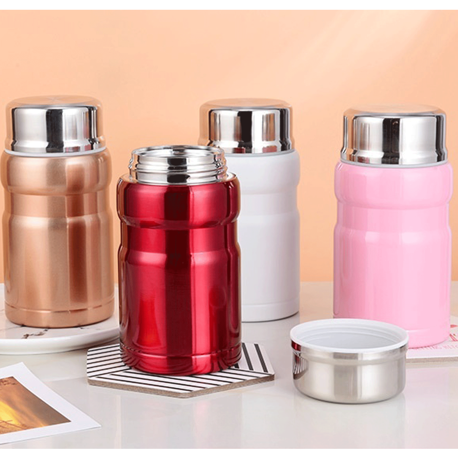 17 25 oz Sturdy Spacious Stainless Steel Insulated Food Jar 22