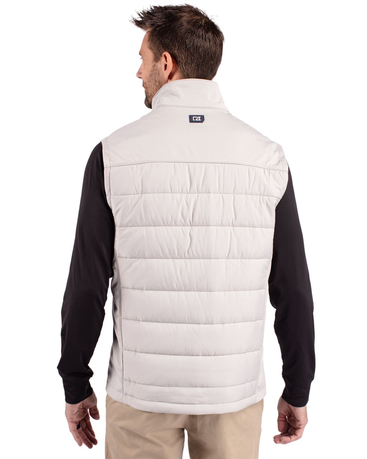 Cutter & Buck Evoke Recycled Honeycomb Fleece Mens Hybrid Full Zip Vest 18