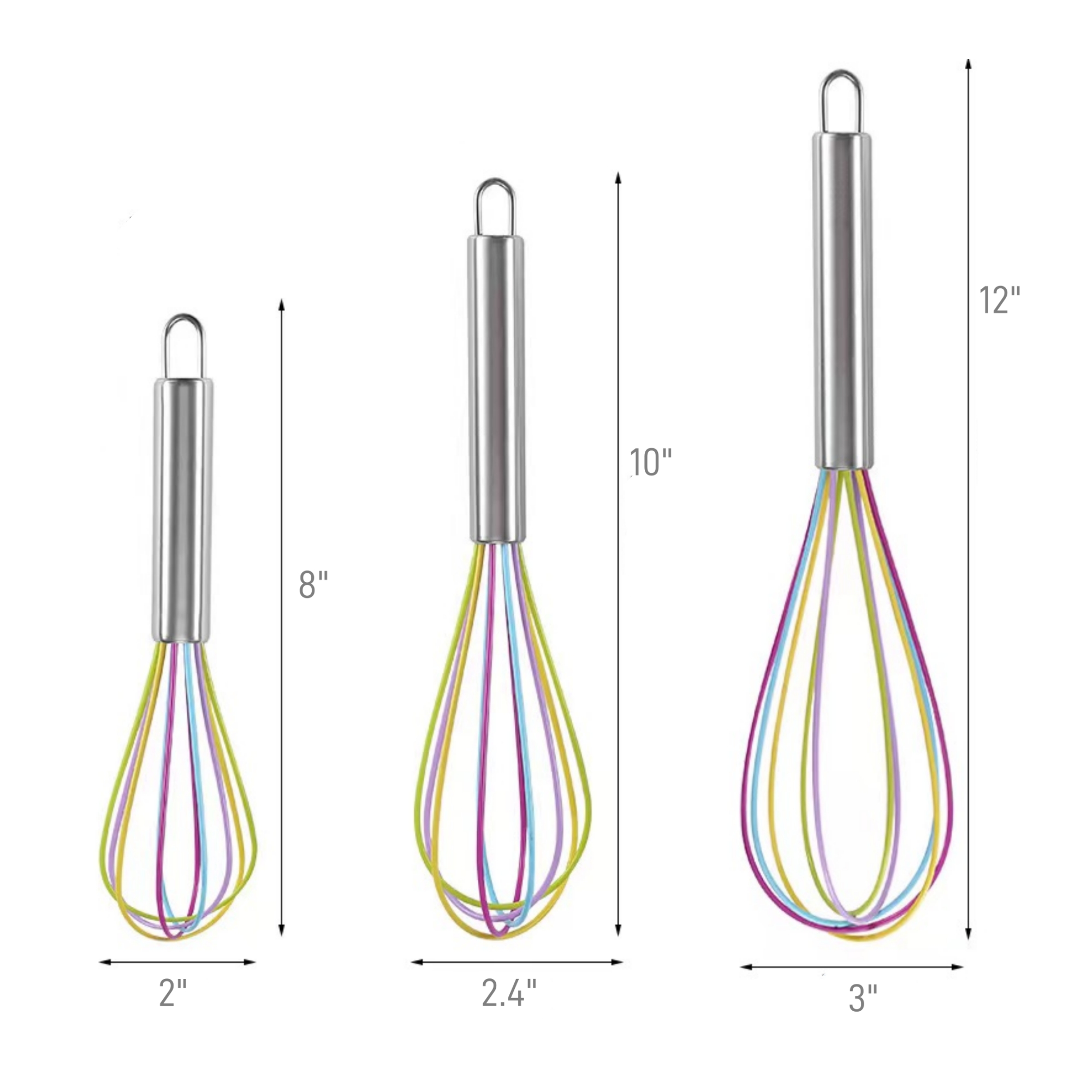 Silicone Whisk With Stainless Steel Handle 5