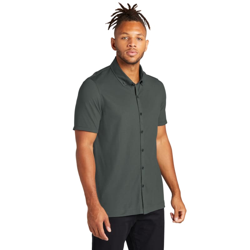 Mercer+Mettle Stretch Pique Full-Button Polo 8