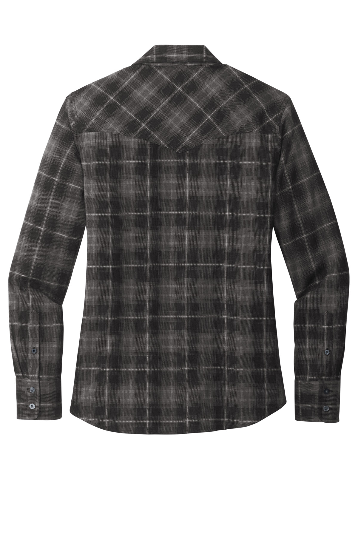 Women's Long Sleeve Ombre Plaid Shirt