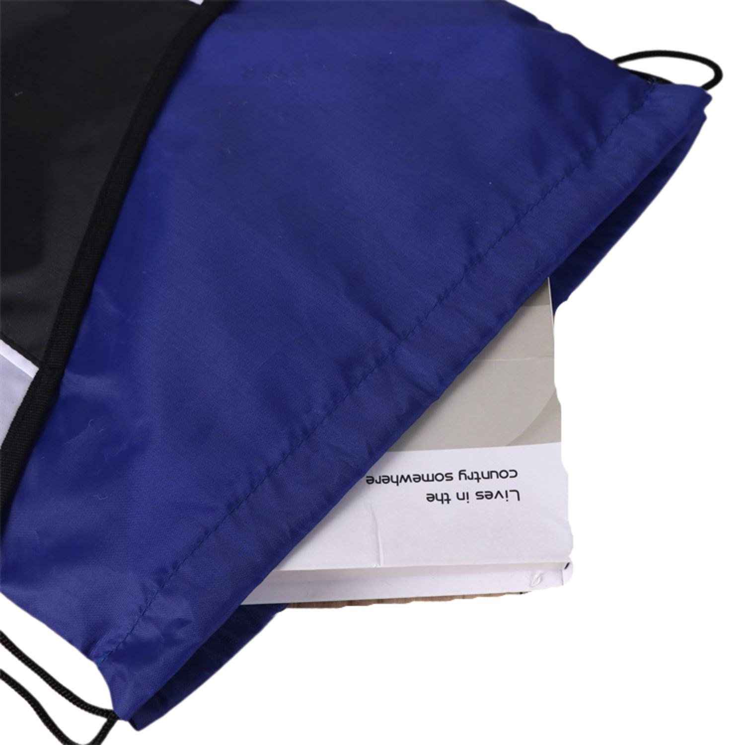 Premium Tri Color Drawstring Backpack w/ Side Mesh Pocket Bag (14" x 18") 9