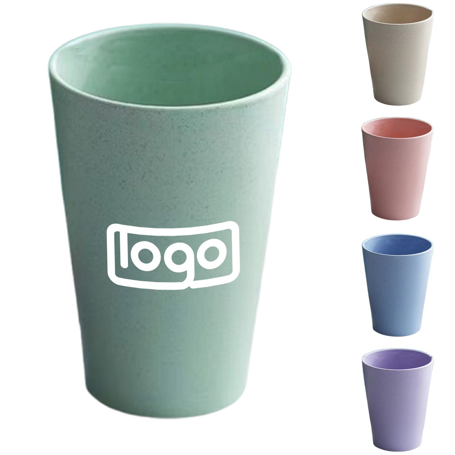 17.5 oz Large Durable Wheat Straw Plastic Cup 9