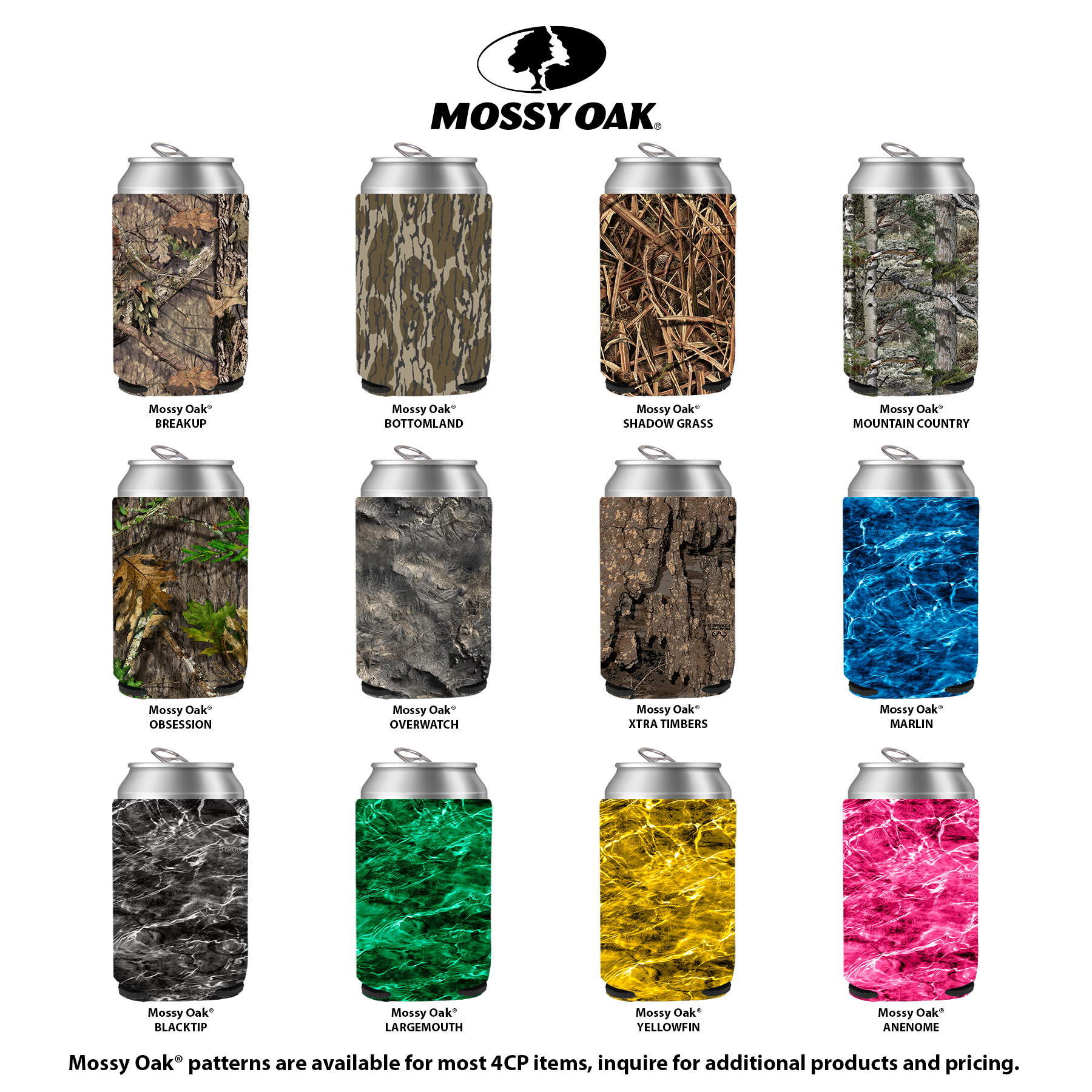 Full Color Mossy Oak® Camo Can Cooler