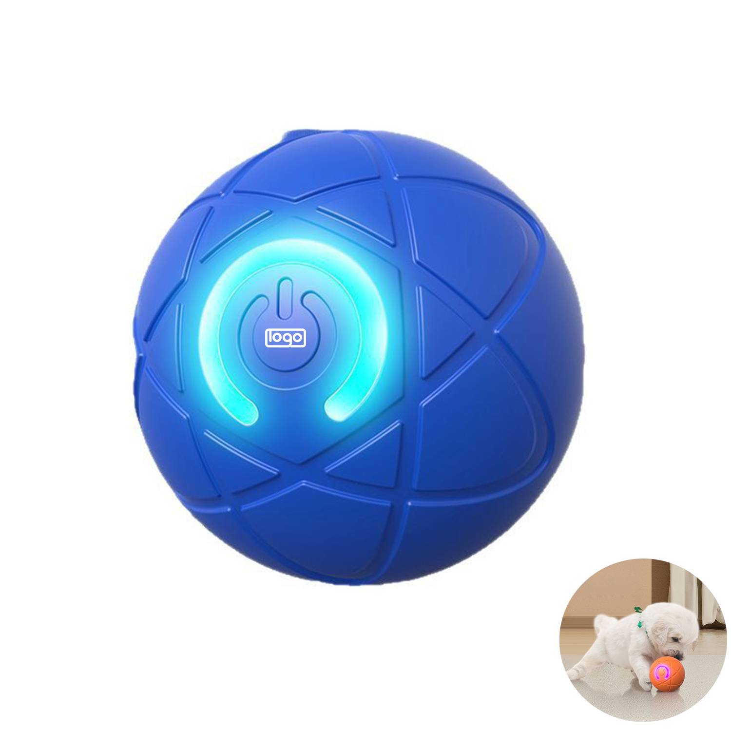 USB Rechargeable Smart Interactive Dog Toy Ball w/ LED 5