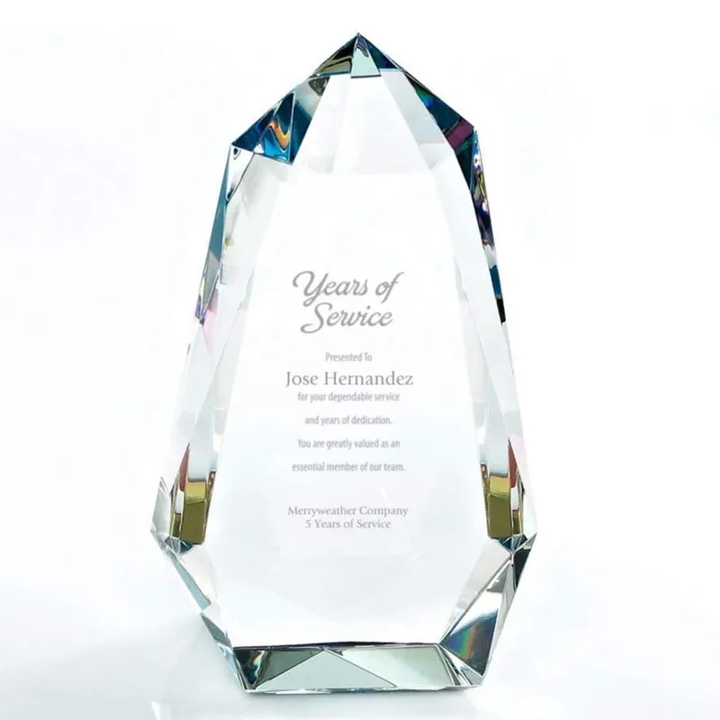 Engraved Luminary Prism Crystal Trophy 4
