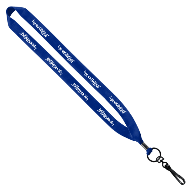 3/4" Polyester Lanyard with Metal Crimp & Swivel Snap Hook 4