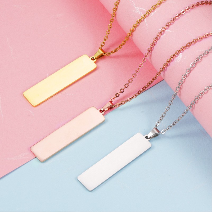 Custom Stainless Steel Blank Pendant Necklace 3