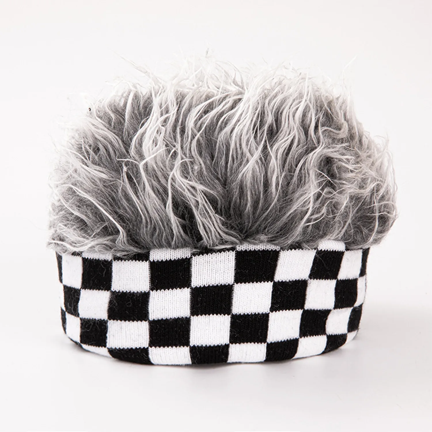 Stretch Hip Hop Hat With Wig And Headband 3
