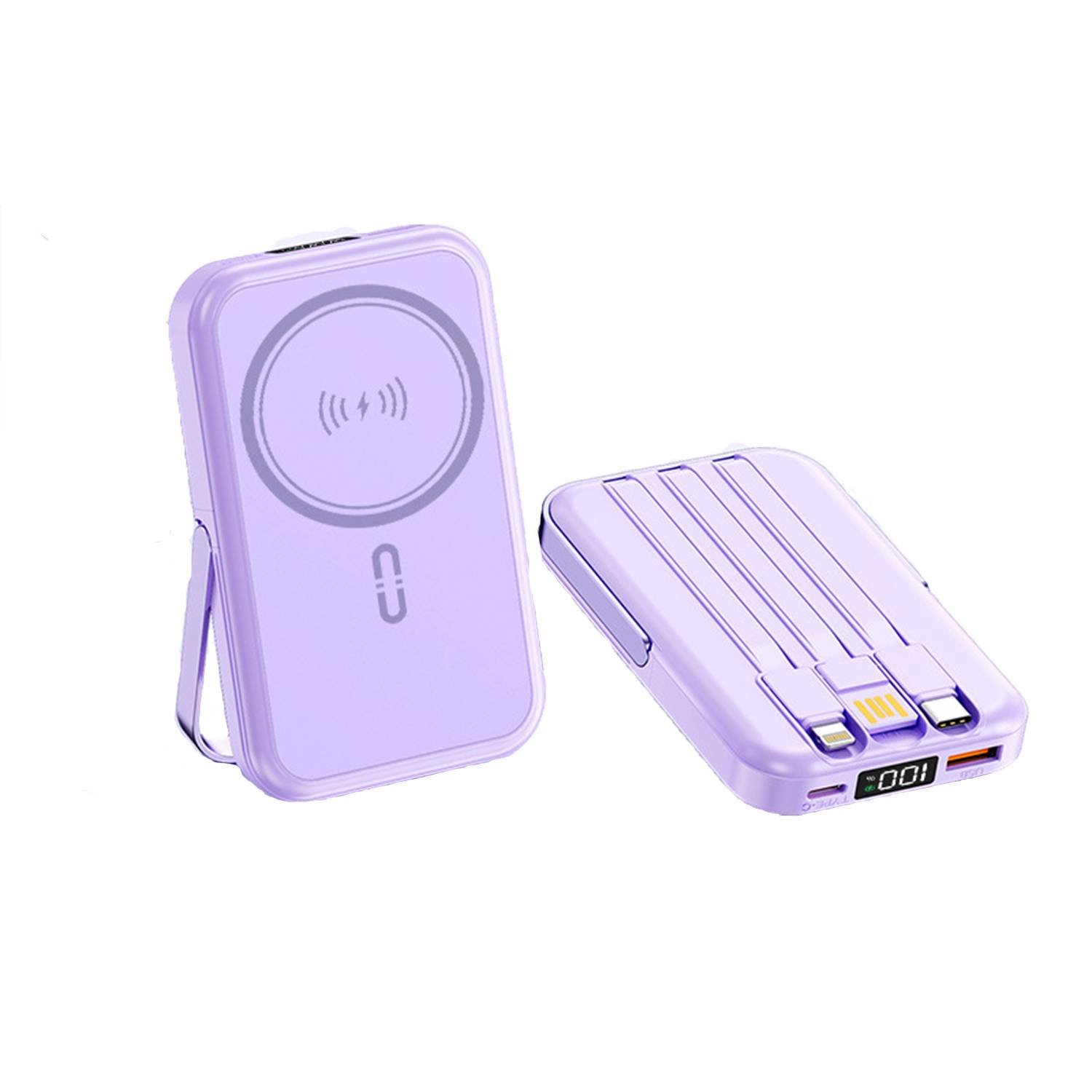 Mini 10000 mAh Wired Wireless Dual Purpose Charging Battery 3