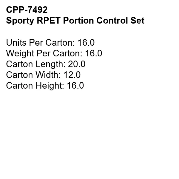 Sporty RPET Portion Control Set 3