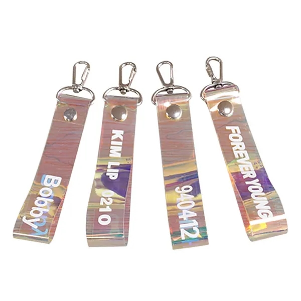Clear Holographic Wrist Strap Key Holder 2