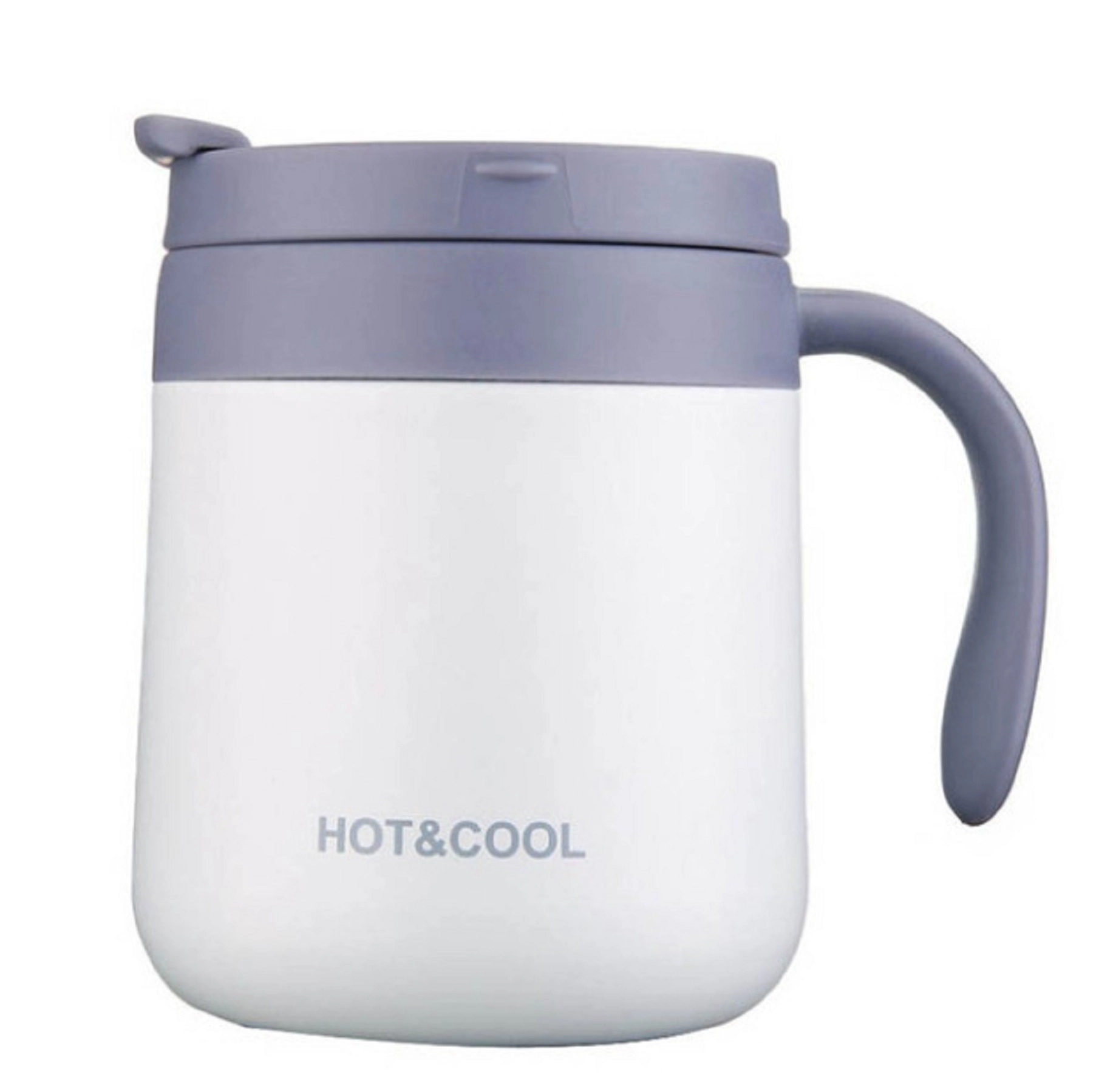 Double Wall Insulated Coffee Cup With Lid & Handle 3