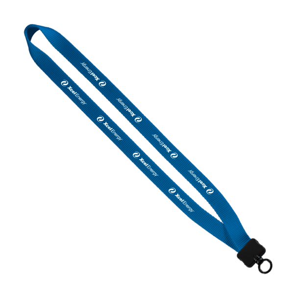 3/4" Smooth Nylon Lanyard with Plastic Clamshell & O-Ring 2