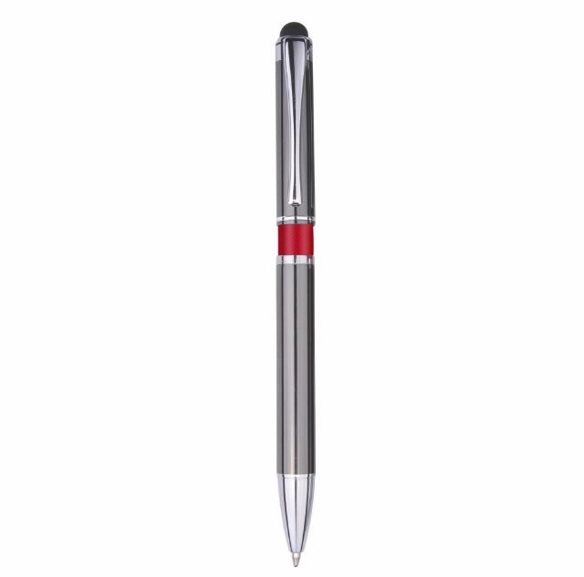 Metal premium click ball point stylus pen with color ring 6