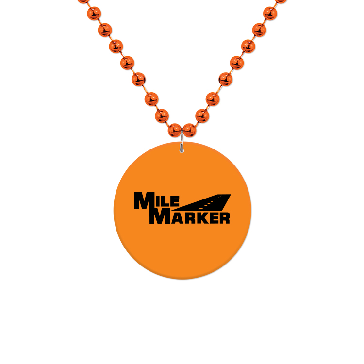 Medallion Bead Necklace w/ Medallion 22