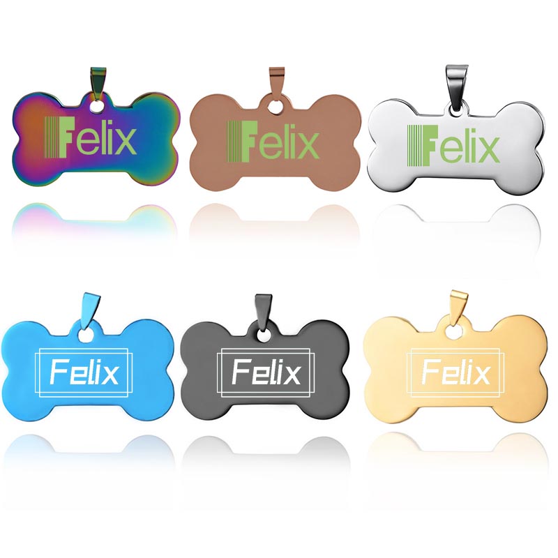 Bone Shaped Aluminum Pet Tag 3