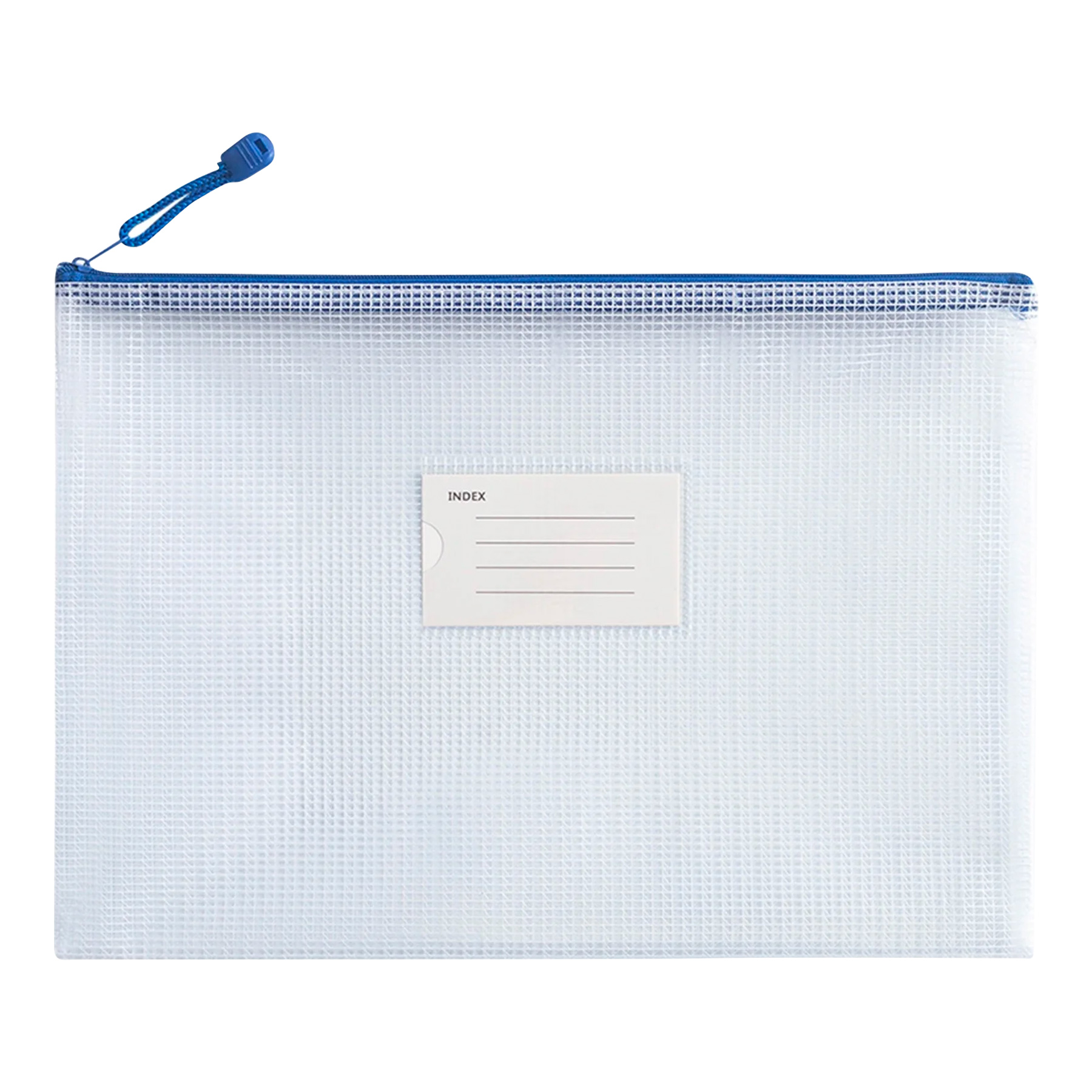 Waterproof A4 Grid PVC Zipper File Bags With Lable 14