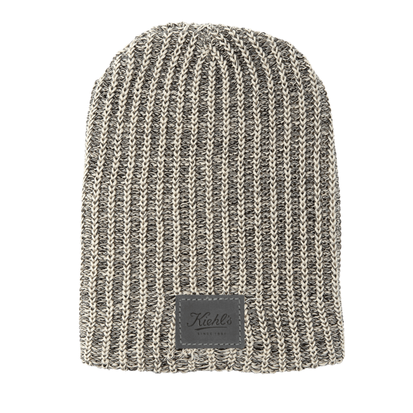 Haberdasher Knit Beanie with Leather Patch 3