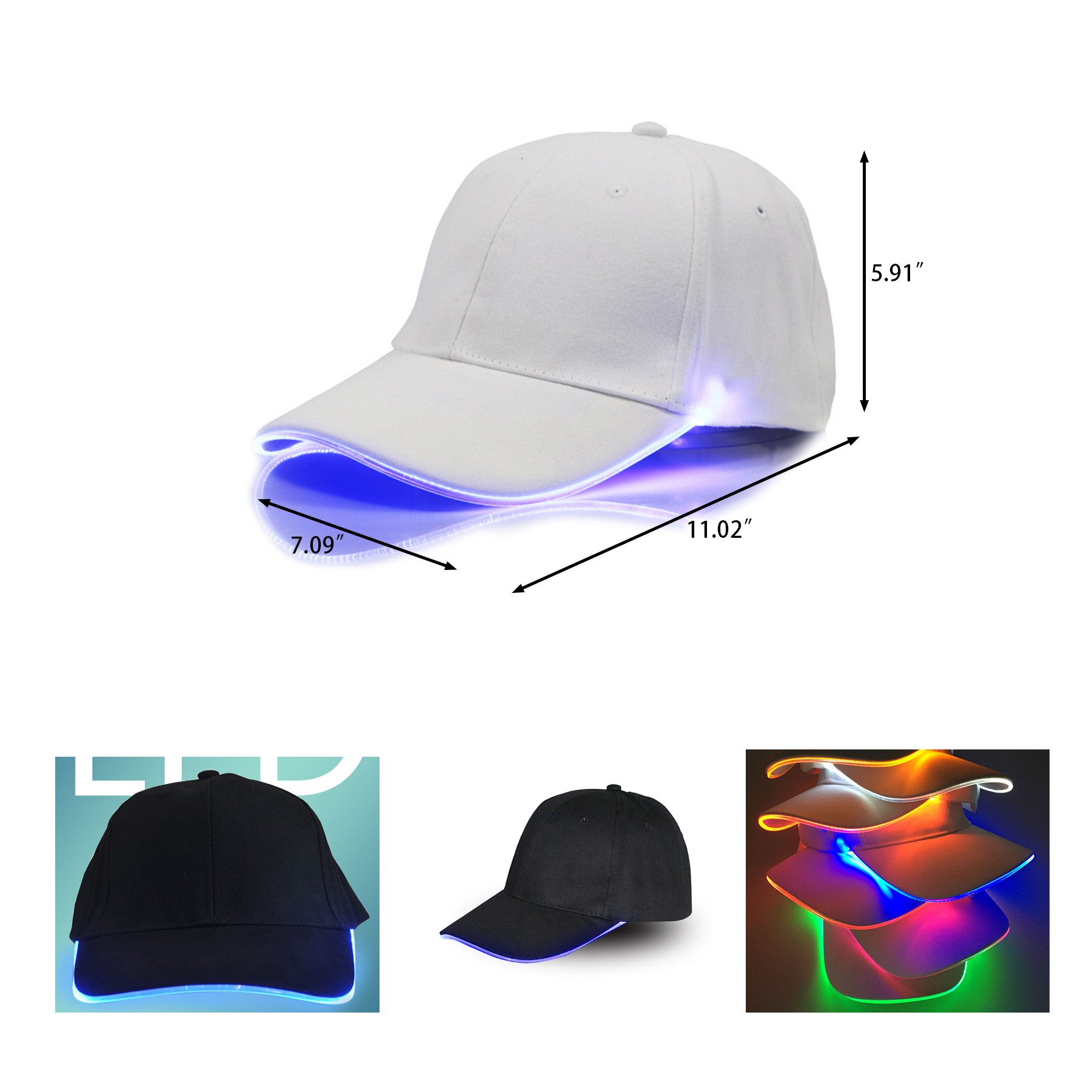 Party Baseball up Lighted Baseball Caps 3