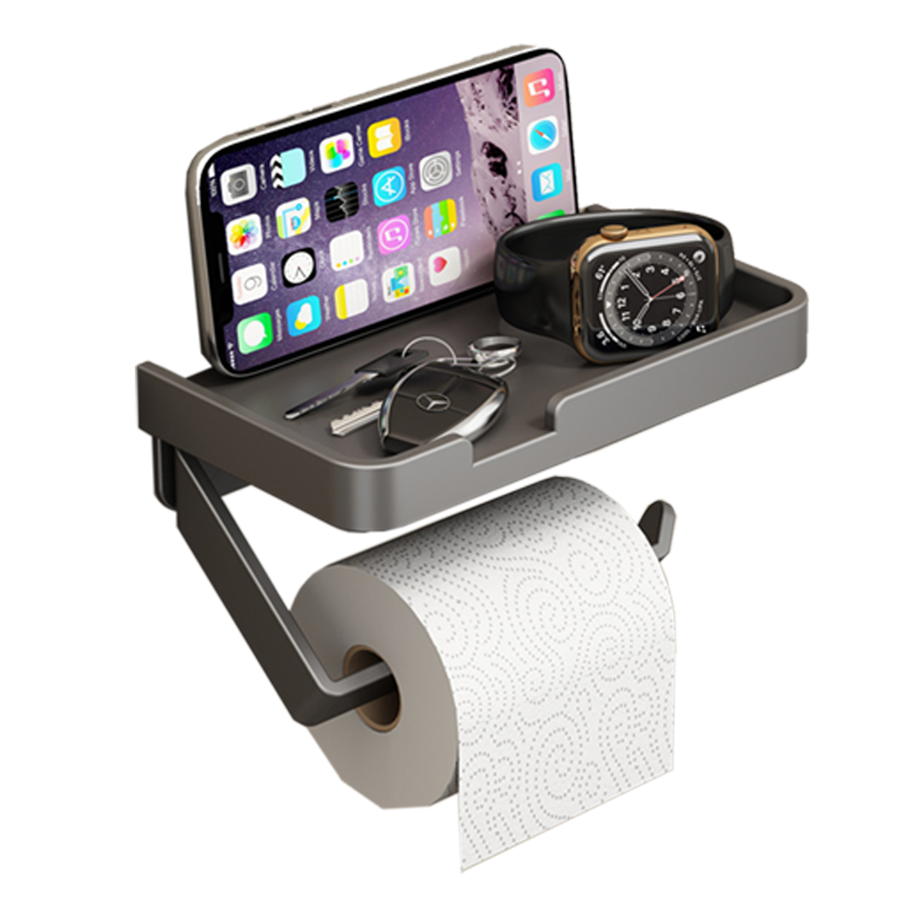 Aluminum Holder for Toilet Paper Metal Wall Mounted 2