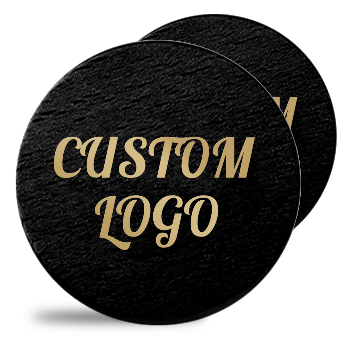 Black Wooden Game Chips 2